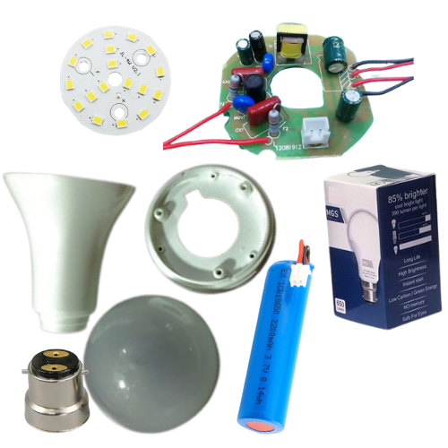 Rechargeable Inverter Bulb Raw Material Kit - www.lightstore.in